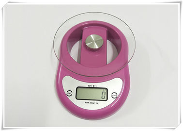 China ABS Shell Food Weighing Scales , Bright LCD Display Digital Kitchen Scales supplier