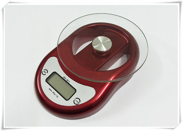 China Round Tempered Glass Electronic Kitchen Scales With 120 Seconds Automatic Shut - Off supplier
