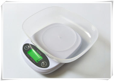 China Small Size Electronic Kitchen Scales With Green Backlit LCD Display supplier