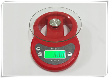 China Tempered Glass Home Electronic Scale Red Color For Kitchen Weighing Food supplier