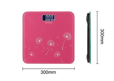 China Square 300x300MM Bathroom Digital Scales , Pink Electronic Weight Scales supplier
