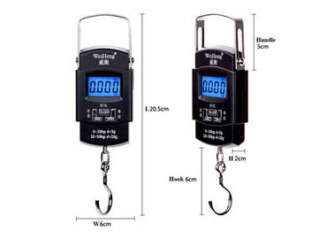 China Flexible Handle Hanging Gram Scale , Blue Backlit Hanging Weight Scale supplier