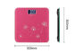 Square 300x300MM Bathroom Digital Scales , Pink Electronic Weight Scales supplier